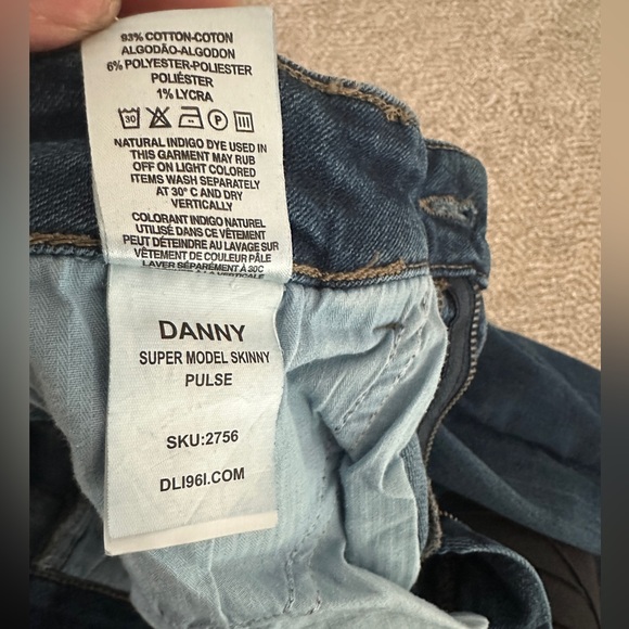 DL1961 Women's Danny Mid Rise Super Model Skinny Pulse - Size 26 - Picture 8 of 9